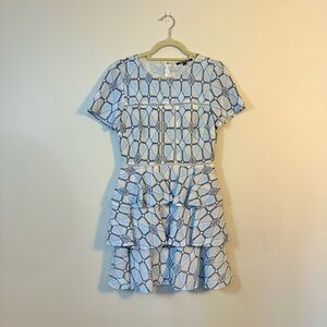 GIANNI BINI: Fit & Flare Ruffled Tiered Skirt Dress Size 6